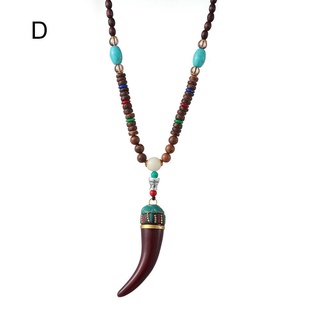NCE Nepal Vòng cổ Boho Handmade Party Quà tặng may mắn Hạt gỗ Mala