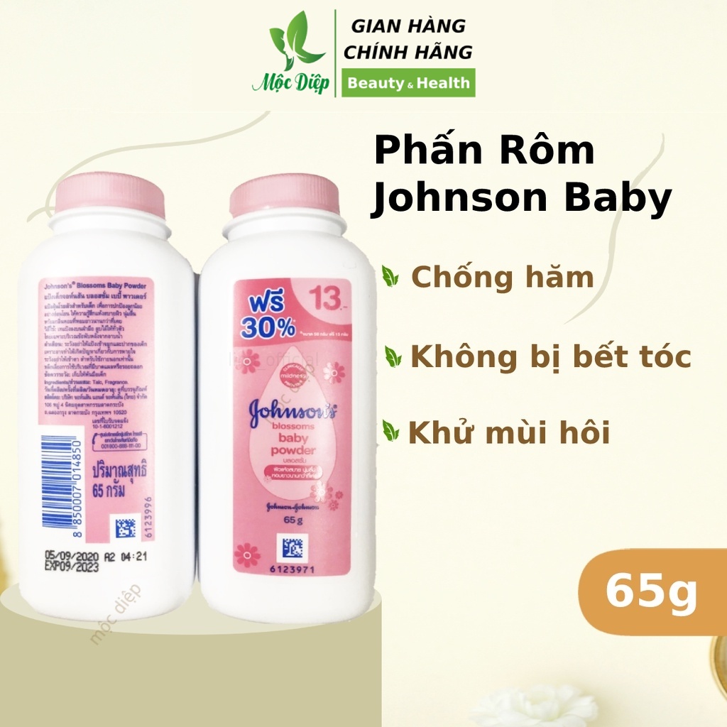Phấn rôm Johnson Baby 65g cho bé, người lớn - Mộc Diệp | Shopee Việt Nam