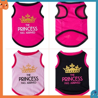 Công Chúa Vương Miện Chó Con Áo Vest Cotton Quần Áo Cho Chó Mềm Mại Thú Cưng Mèo Áo Thun