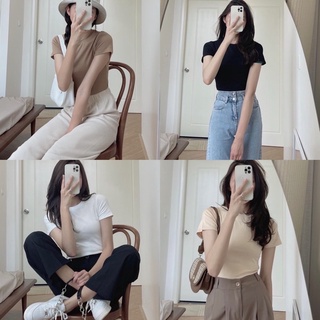 Áo Thun, Áo Phông TRƠN DÁNG VỪA DỄ PHỐI Đen/ Trắng/ xanh/Be