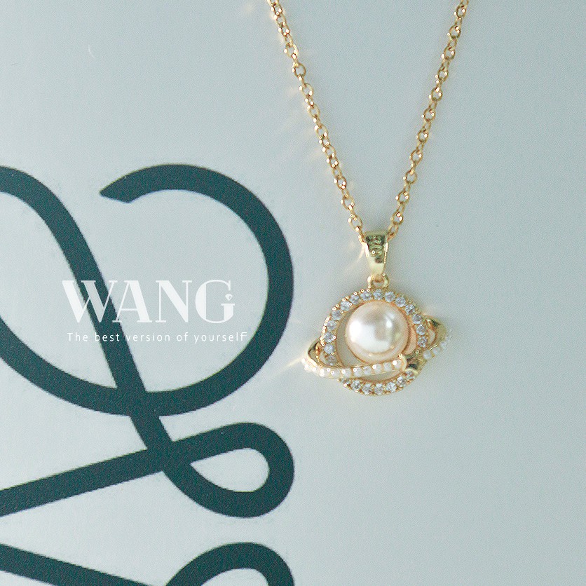 Vòng cổ Thép Titan Mạ Vàng 18k Mặt Hình Hành Tinh Thời Trang Hàn Quốc