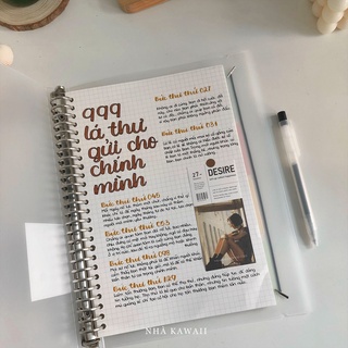 Sổ còng bìa nhựa cứng kèm giấy & 4 tab phân trang Binder Note