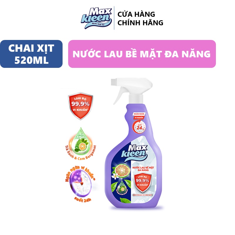 Ảnh Nước Lau Bề Mặt Đa Năng MaxKleen 520ml 2