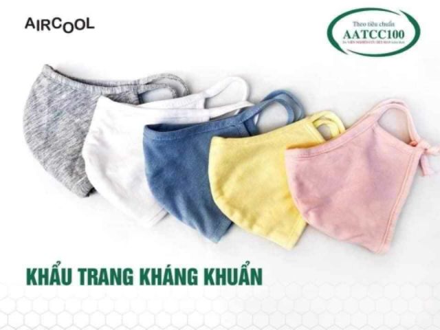 Set 5 cái khẩu trang vải kháng khuẩn chỉnh được dây đeo