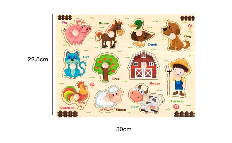 Mô tả Đồ Chơi Trẻ Em S-Kids, Bảng Ghép Hình Núm Gỗ Thông Minh Cho Bé - 5