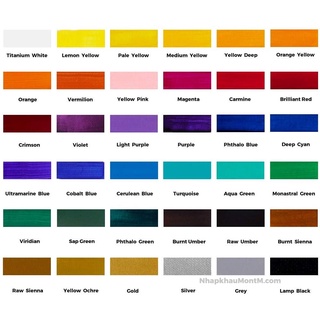[Hỏa tốc HCM]  Bộ Màu Acrylic Cao Cấp Mont Marte Signature 18/24/36/48 Màu x Tuýp 36ml