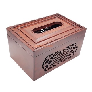 Hộp đưng giấy ăn  gỗ hương cao cấp trạm chữ thọ