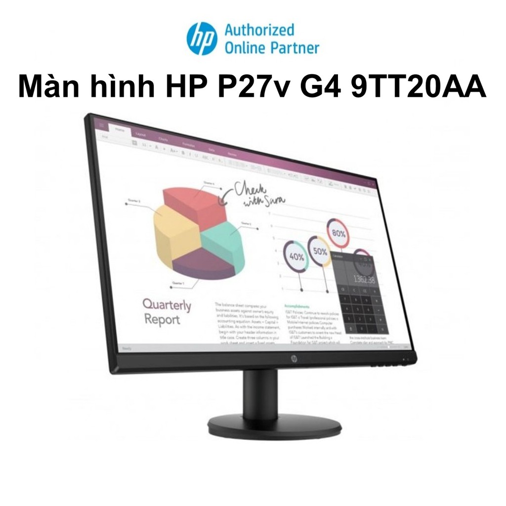 [Mã ELHPPK giảm 10% đơn 500K] Màn hình HP P27v G4 9TT20AA 27 inch FHD | IPS |5ms |VGA,HDMI |