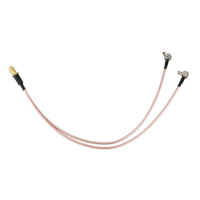 SMA Nữ Sang Y Loại 2 X TS9 Nam / CRC9 Nam Kết Nối Bộ Chia Kết Hợp Cáp Đuôi Heo RG 316 30CM Vàng