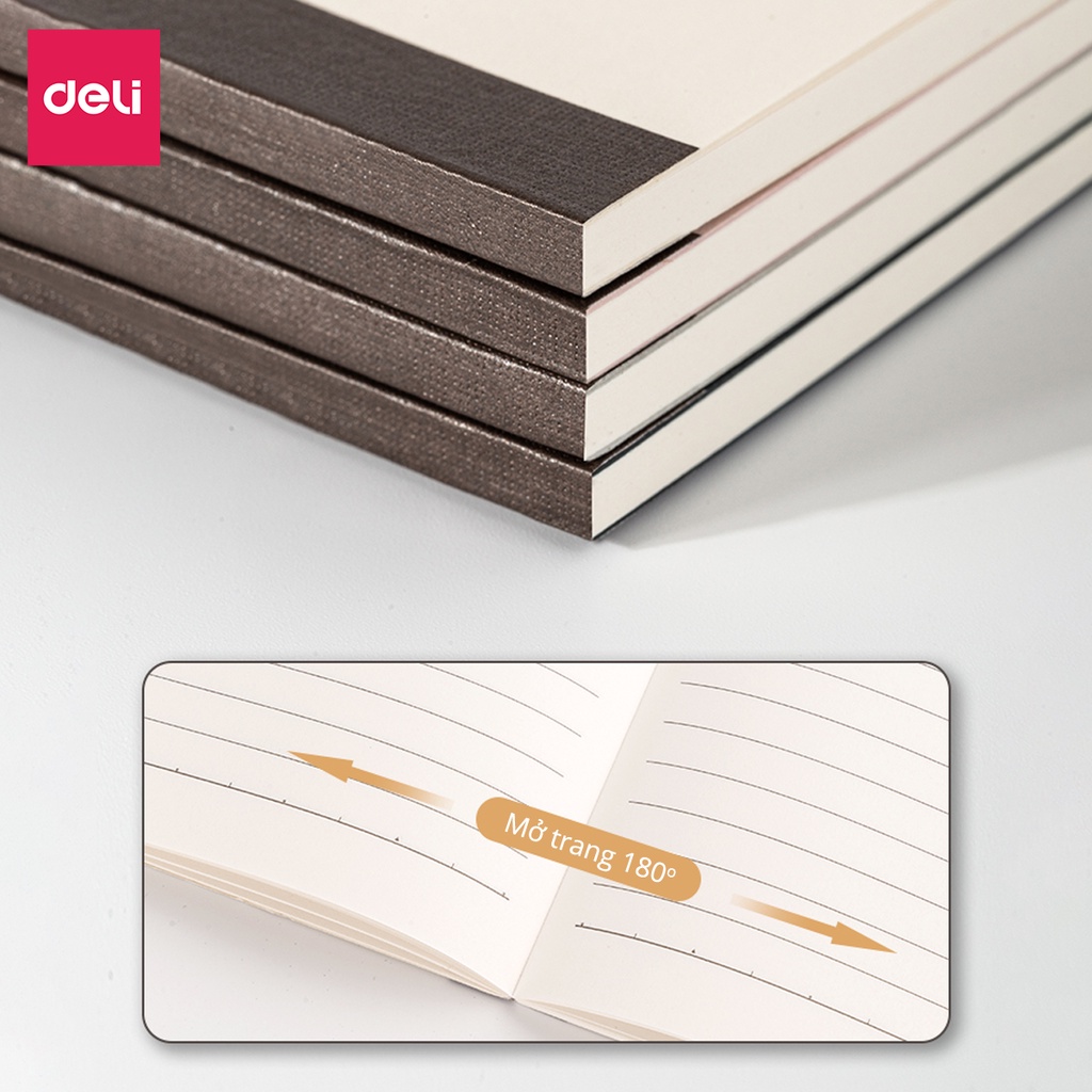 Tập Vở Ghi Chép Dán Gáy Nusign Pastel A5/B5 Deli - Kẻ Ngang 80 trang Chống Lóa - Sổ Tay Planner, Tập Vở Học Sinh