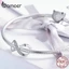 Hạt charm Bamoer bạc trang trí trang sức tượng trưng cho tình yêu vĩnh cửu thiết kế độc đáo