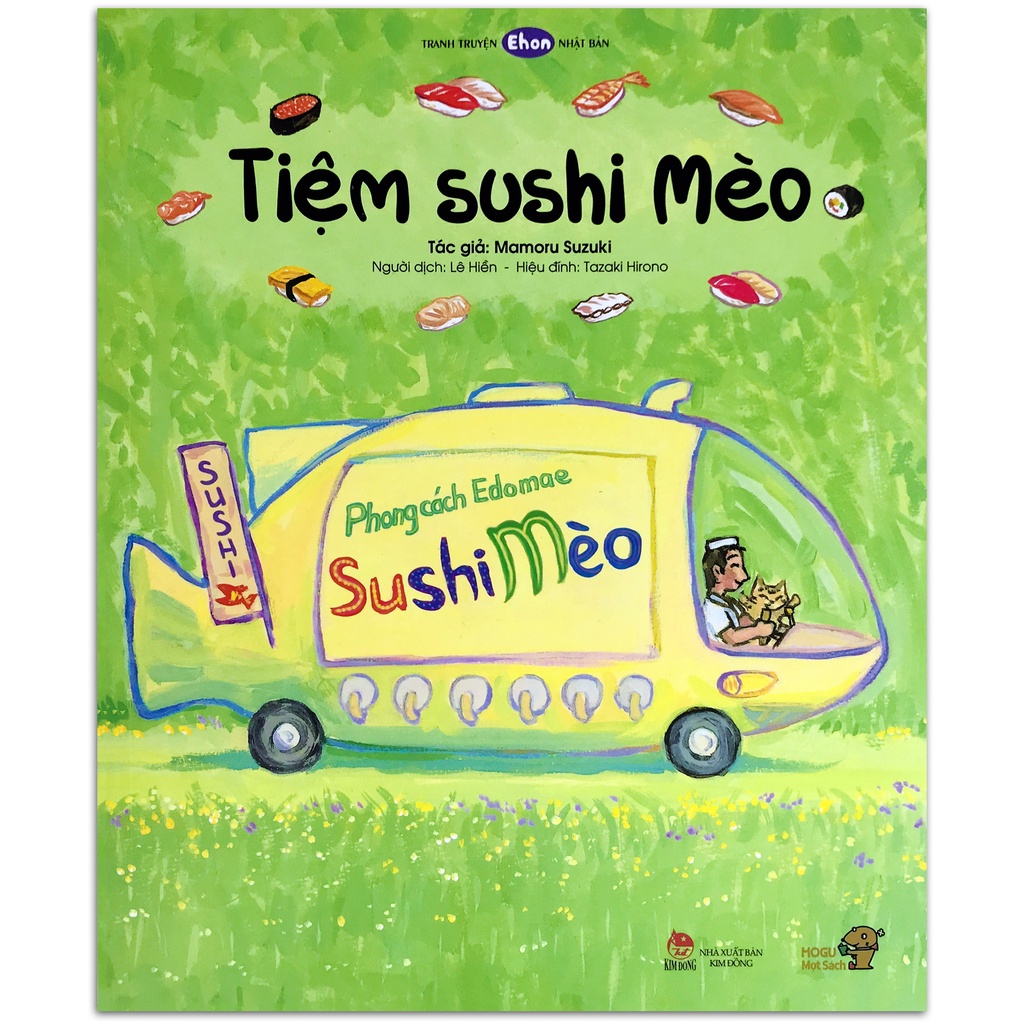 Sách - Tranh Truyện Ehon Nhật Bản - Tiệm Sushi Mèo