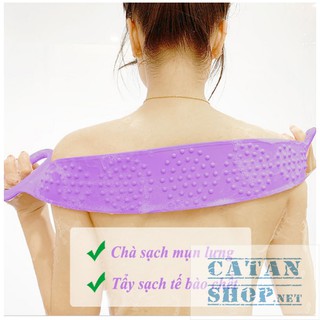 ❤️HOT HOT❤️DÂY CHÀ LƯNG SILICONE TẨY TẾ BÀO CHẾT GIÚP LƯU THÔNG MÁU, DÂY TẮM CHÀ LƯNG 2 MẶT SILICONE (MÀU NGẪU NHIÊN)