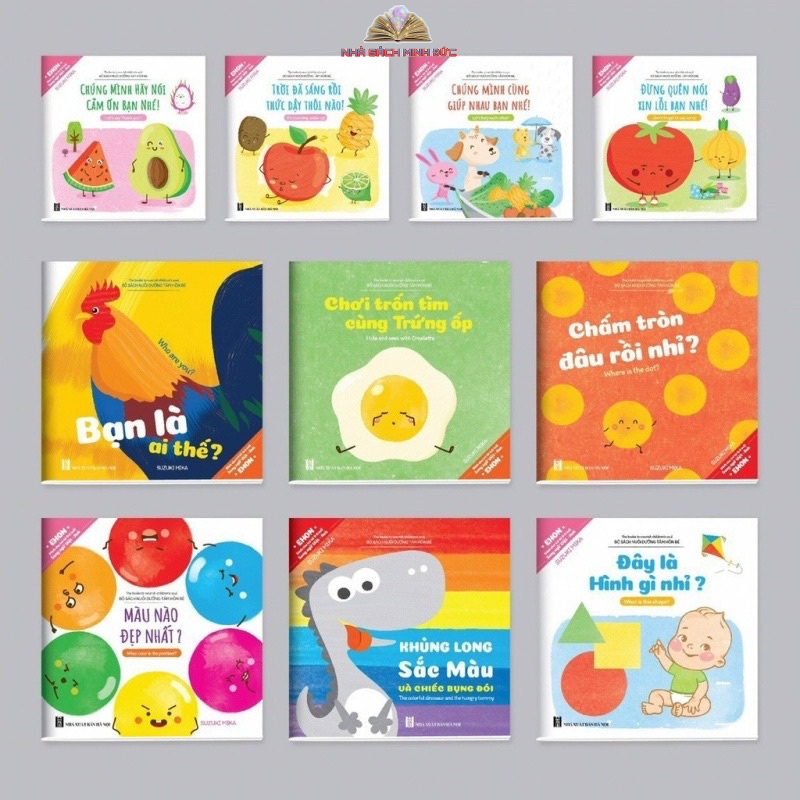 Ảnh Sách - Bộ 10 Cuốn Truyện Tranh Ehon - Song Ngữ Việt Anh Cho Bé Từ 0-6 Tuổi (Có File Âm Thanh) 1