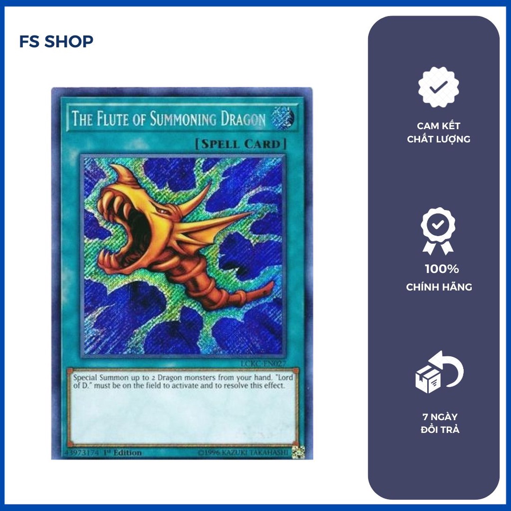 Thẻ bài Yugioh chính hãng The Flute Of Summoning Dragon (Secret Rare