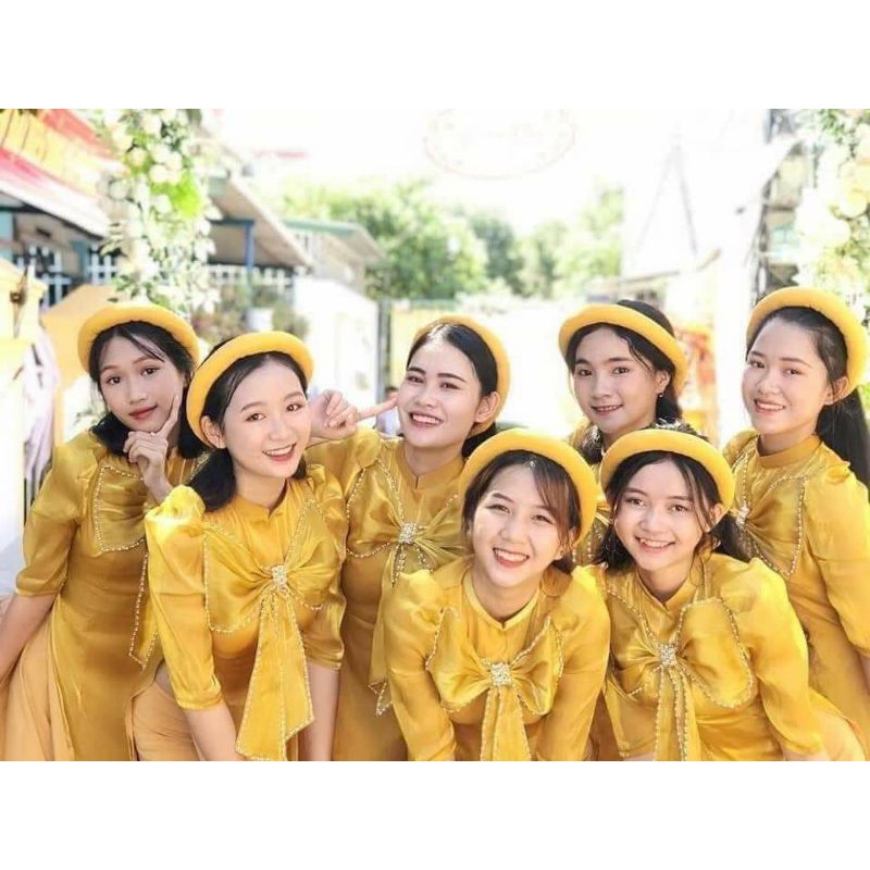 Áo Dài Bưng Quả Chất Tơ Sống (Combo 6 Bộ) - Long Mỹ Siêu Rẻ | Shopee Việt  Nam