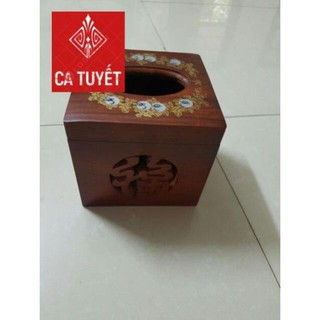 Hộp đựng giấy ăn gỗ hương chất lượng cao