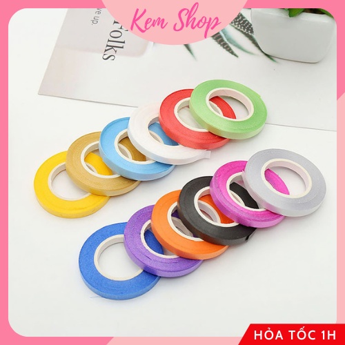 Dây ruy băng 10m size 5mm nhiều màu dùng trang trí gói quà, buộc bóng bay - Kem Shop K307