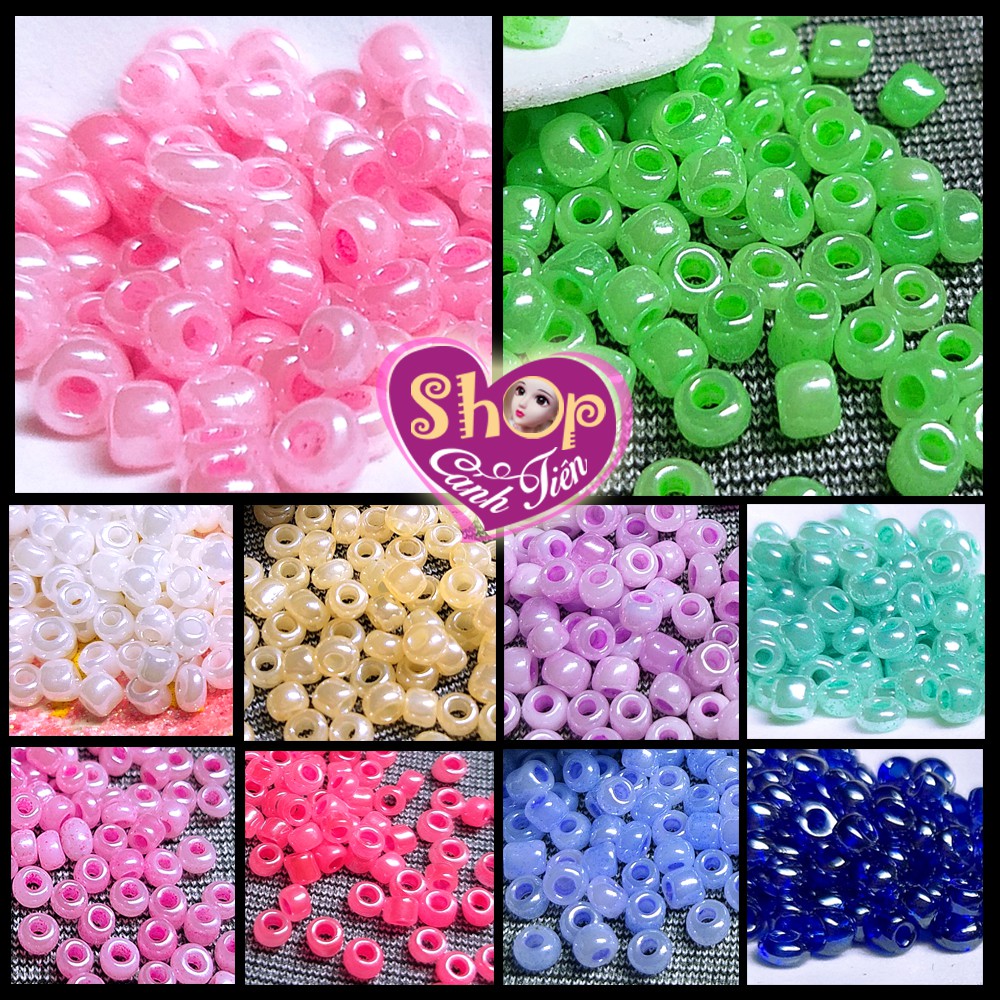 100g Hạt Cườm Nhũ Bóng đủ màu 2, 3, 4mm – Nguyên liệu làm thủ công giá tốt
