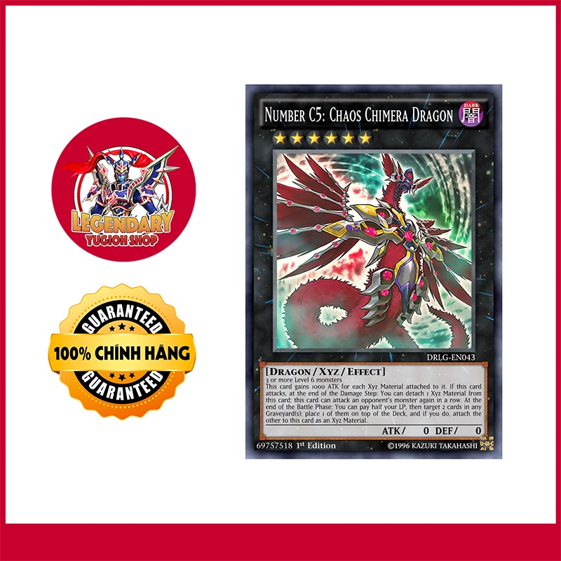 [Thẻ Bài Yugioh Chính Hãng] Number C5: Chaos Chimera Dragon | Shopee ...