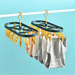 Móc Phơi Tất Vớ Tã Lót 12 Kẹp Gấp Gọn Phơi Quần Áo Chống Gió Bay Cho Cả Gia Đình Đình 88186 Mienphivanchuyen199k