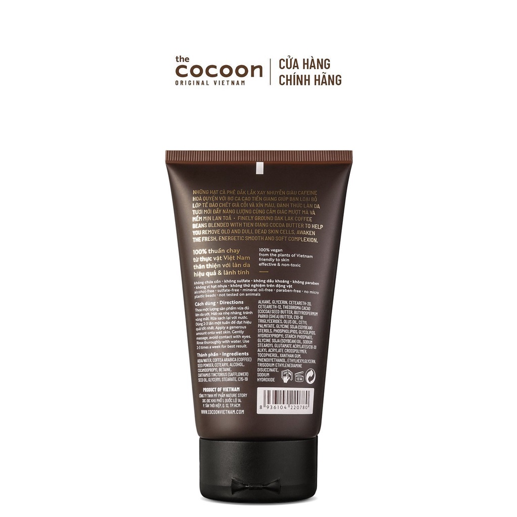 HÀNG TẶNG KHÔNG BÁN - Tẩy da chết mặt cà phê Đắk Lắk Cocoon cho làn da mềm mại & rạng rỡ 150ml