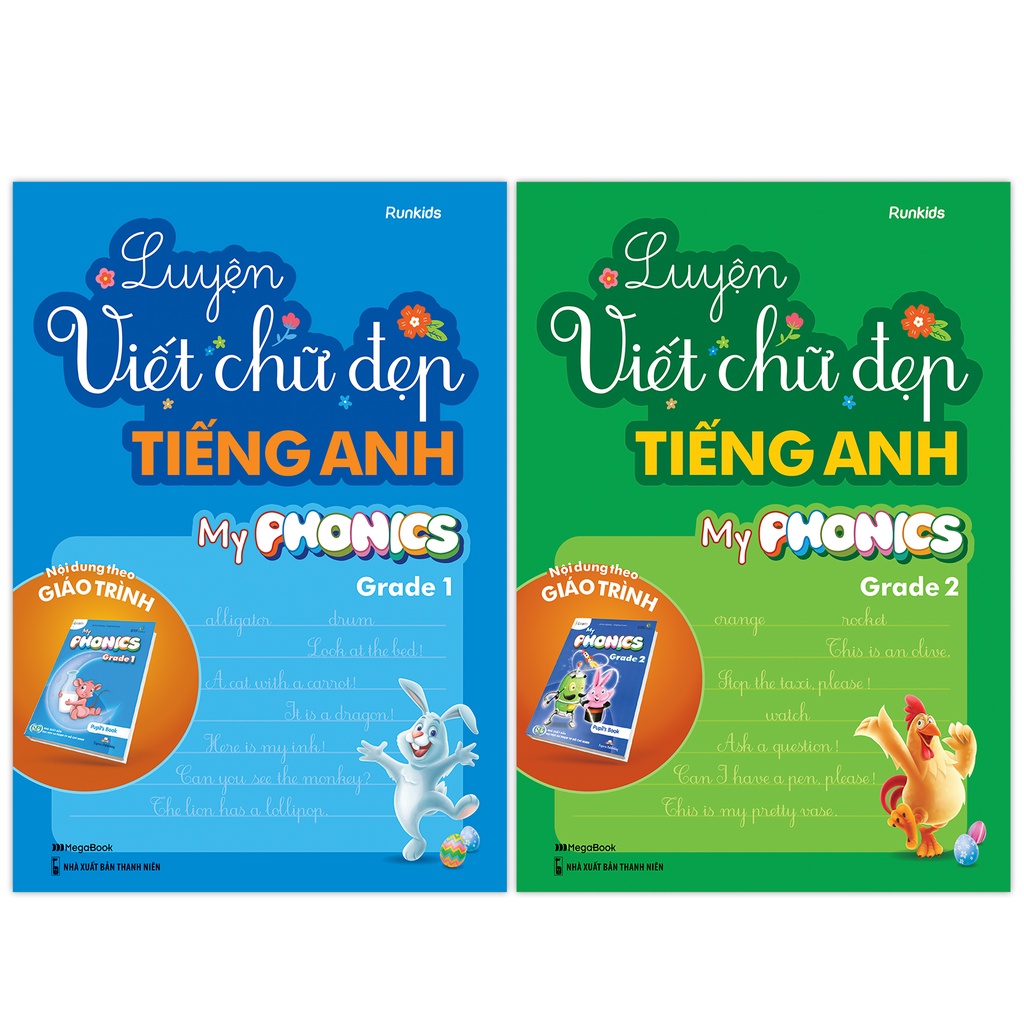 Sách Combo Luyện viết chữ đẹp tiếng Anh My Phonics Grade 1, 2 | Shopee ...
