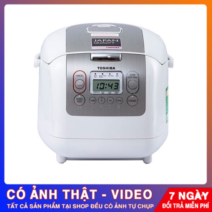 Nồi Cơm Điện Tử Toshiba, Dung Tích 1L/1.8L, Công Suất 600W/800W – Bảo hành 12 tháng chính hãng.