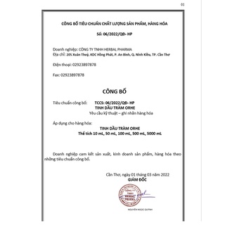 Tinh dầu Tràm ORHE chai 10 ml CHAI NHỎ GIỌT DÙNG XÔNG PHÒNG VÀ XÔNG MŨI