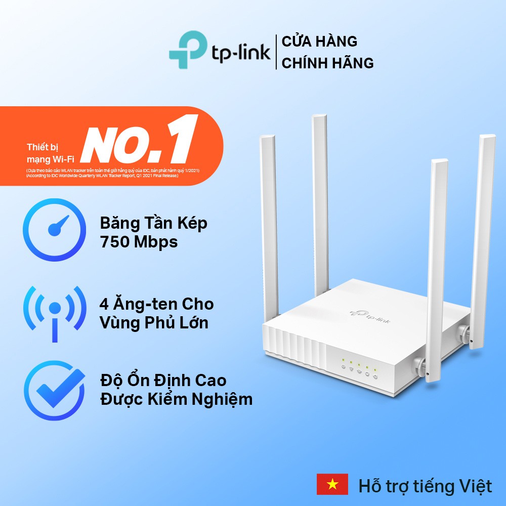 Bộ Phát Wifi TP-Link Archer C24 Băng Tần Kép AC 750Mbps