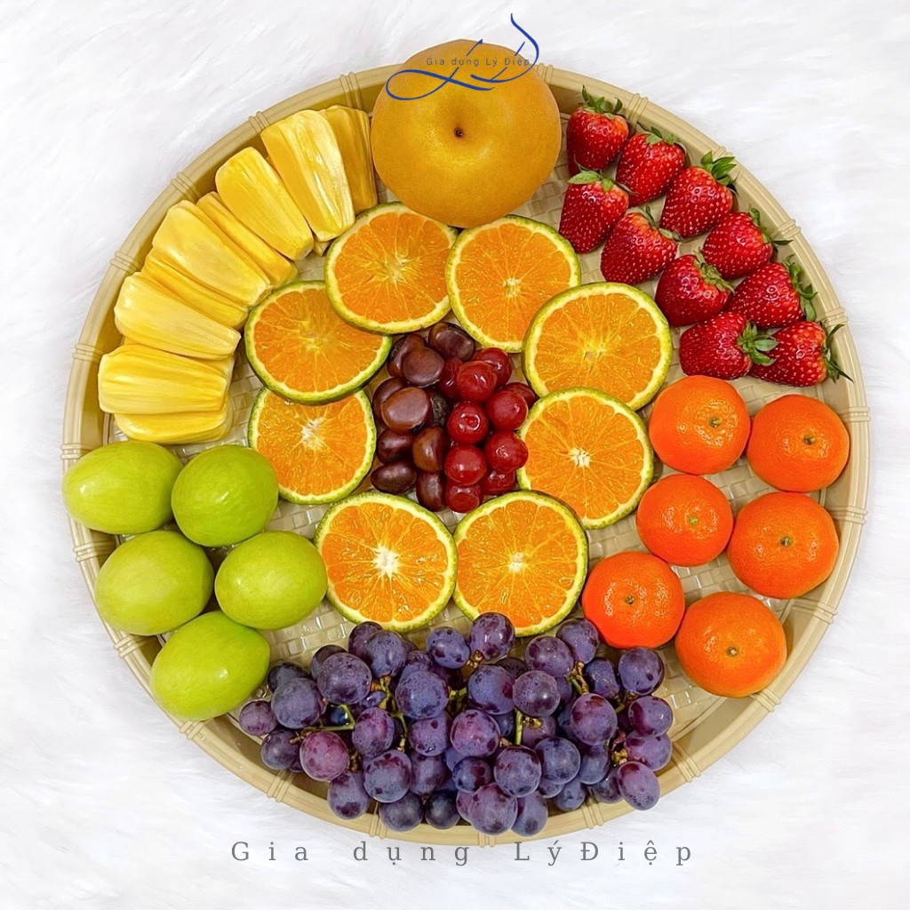 Mẹt nhựa tròn giả mây tre,Dĩa nhựa đựng bún đậu,đồ ăn vặt,mâm tròn trang trí đủ size