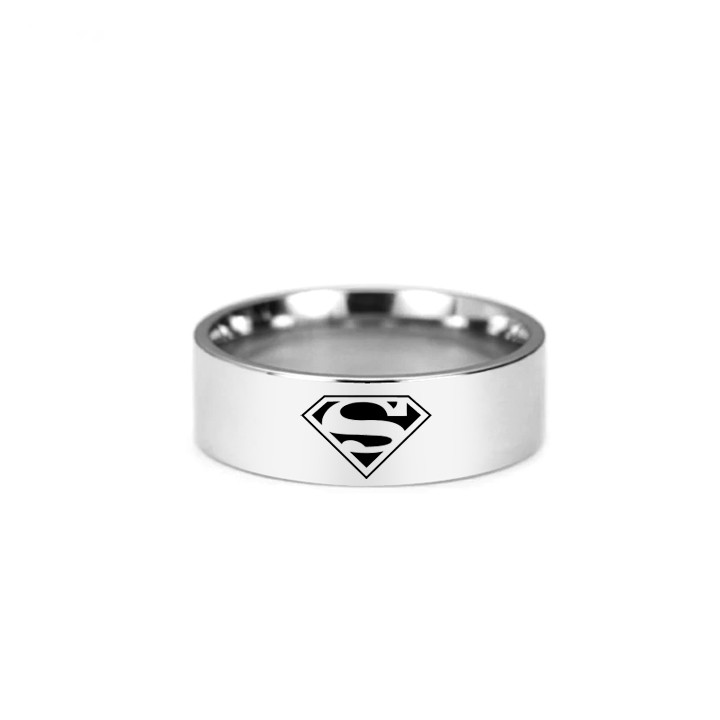 Nhẫn titan tròn bản 8mm khắc theo yêu cầu không gỉ