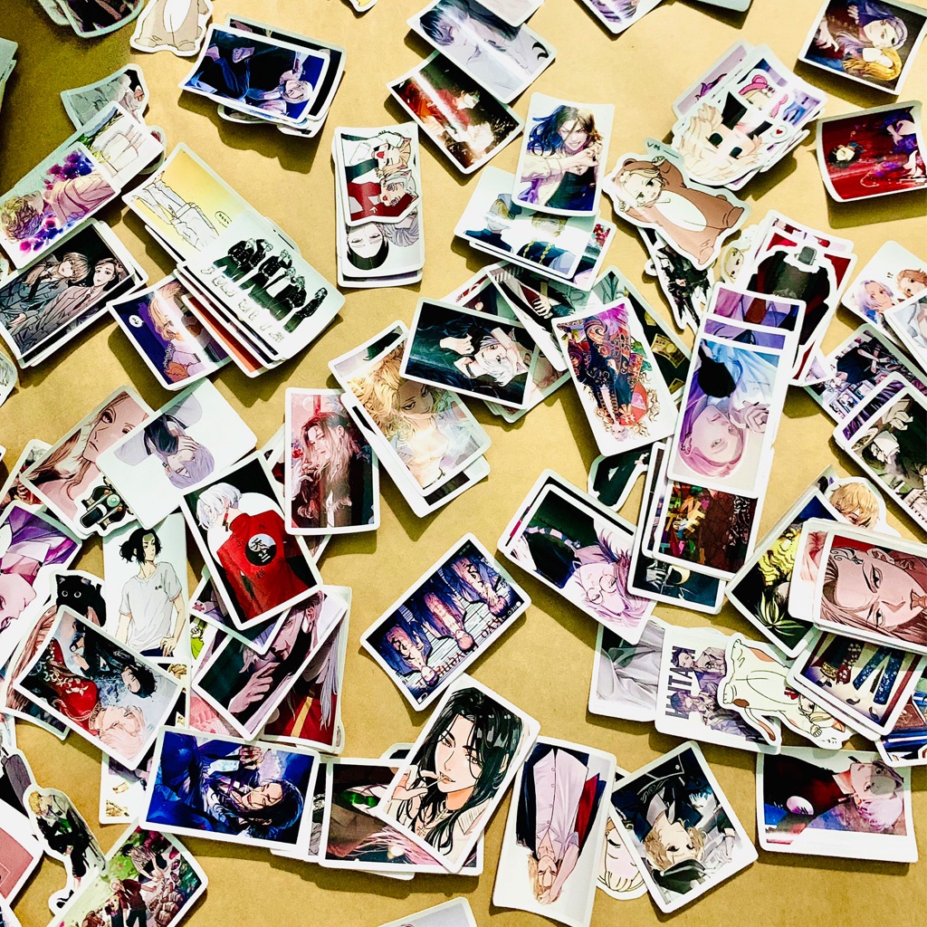 In sticker theo yêu cầu chống nước 1 tờ a4 (khoảng 24 hình) trang trí SAMI