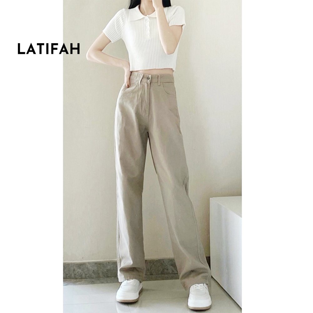 Quần baggy suông kaki nữ LATIFAH form rộng QD045 ulzzang phong cách hàn quốc