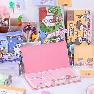 Set Hộp Note Ghi Chú Cao Cấp 4 Kích Thước Nhiều Hình Cute - Thỏ Hồng VPP