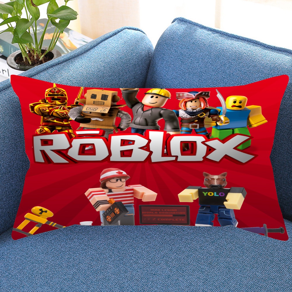 Vỏ Gối Hình Chữ Nhật Nhiều Lớp In Hình Trò Chơi Roblox Bằng Polyeste Trang Trí Nhà Cửa (Không Kèm Lõi)