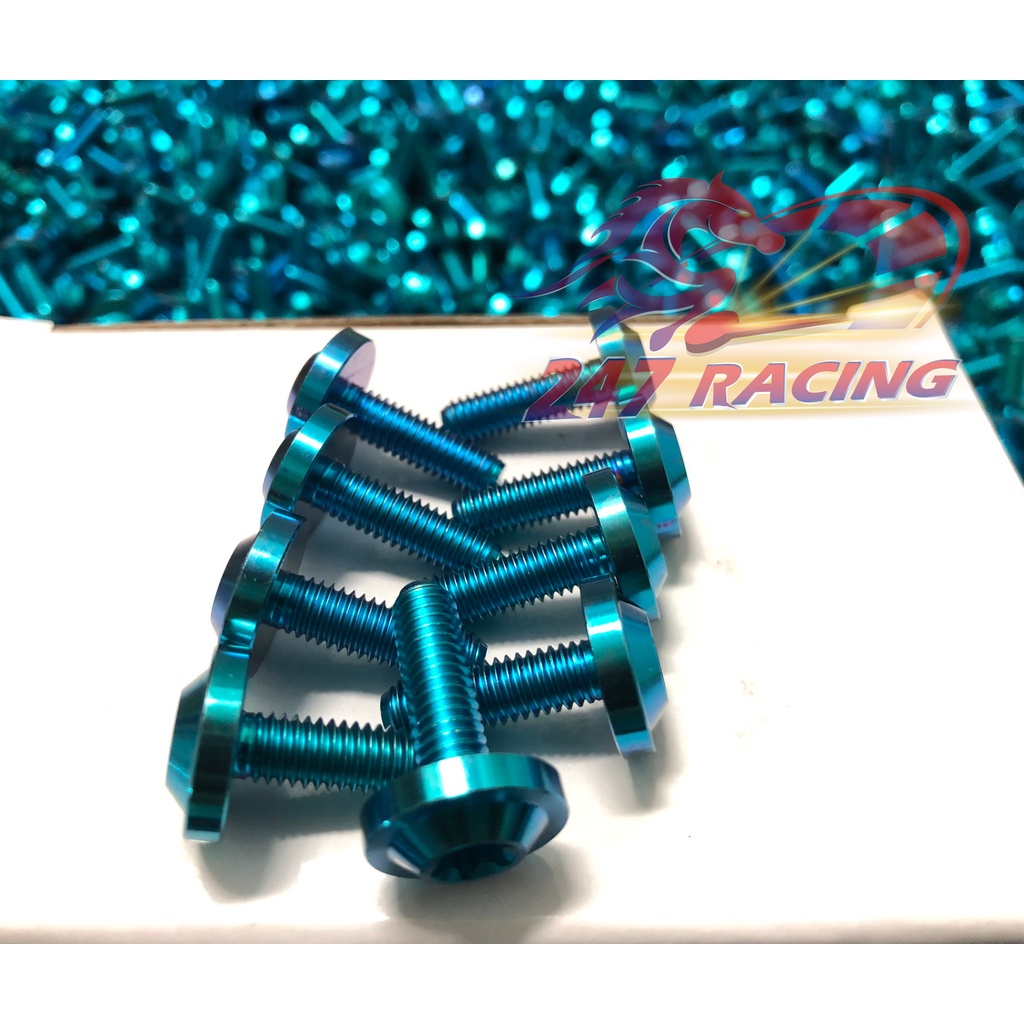 Ốc Titan Xanh Lục Bảo 6li20 gắn dàn áo các loại xe máy Sirius,Wave,Exciter,Winner,Satria....