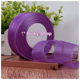 Ruy băng voan 4cm [1 cuộn 45 mét] Giá rẻ nhiều màu làm hoa, làm nơ, phụ kiện tóc handmade Pinky Shop mã RBV