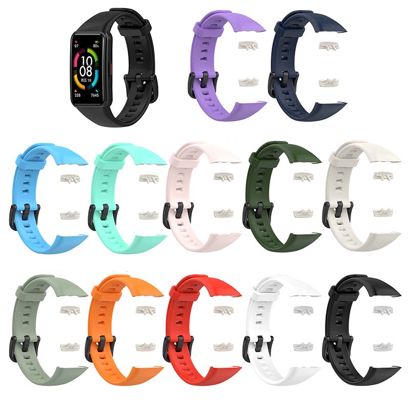 Dây đeo silicon 2021 thay thế cho đồng hồ thông minh Huawei Band 6 / Honor Band