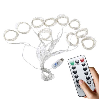 Đèn dây rèm LED 3x3m 300, Đèn cổ tích USB có điều khiển từ xa, 8 chế độ Đèn treo chống nước cho Giáng sinh Cửa sổ sân vườn đám cưới Trang trí ngoài trời trong nhà