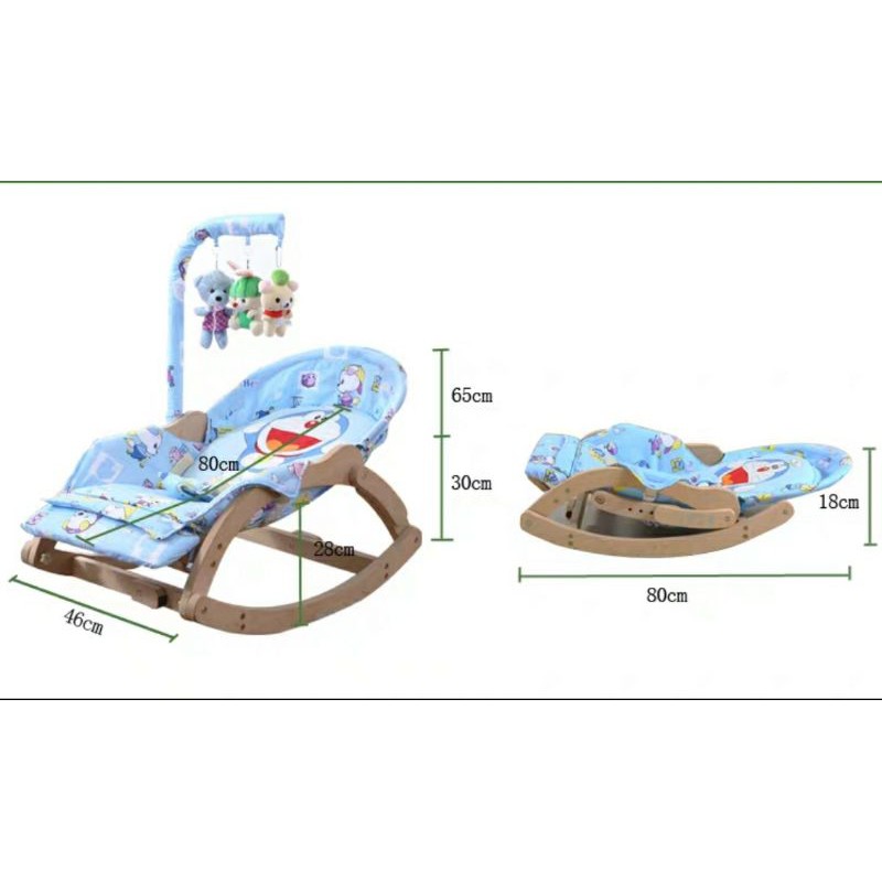 Ghế rung  gập đa năng Rocking Chair cho bé yêu