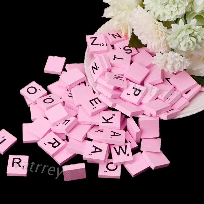 100Pcs Colourful Tiles Mix Letters Varnished Alphabet Shopee Việt Nam