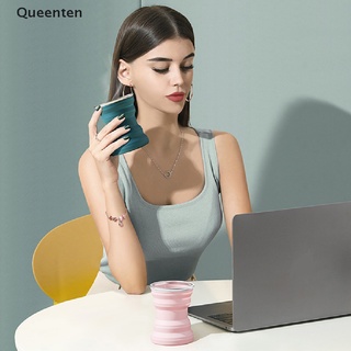 Queenten Folding Water Bottle Cup 320ml Foldable Silicone Coffee Drinking Cups Mugs QT