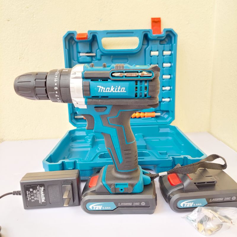 Máy Khoan Pin Ma.ki.ta 72v Thế Hệ Mới, Có Búa, Tặng 24 Phụ Kiện