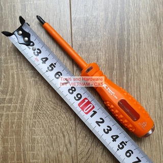 BÚT THỬ ĐIỆN CAO CẤP CAM K-9086 KAPUSI đã kiểm định chất lượng, đầu dẹt, thân bọc cao su cáchện, Bh 12 tháng