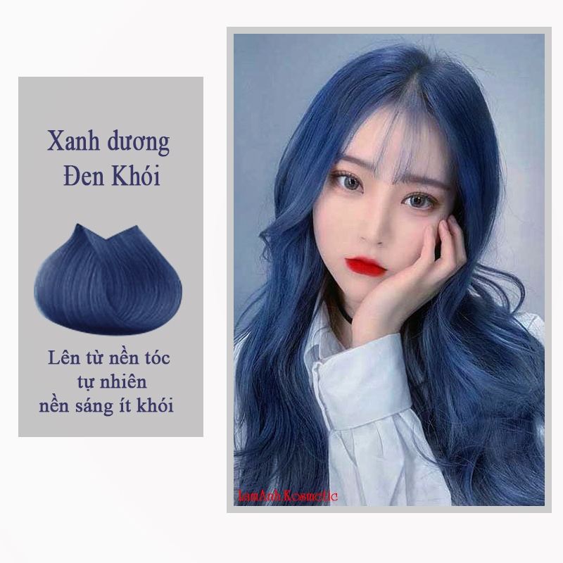 Thuốc nhuộm tóc màu Xanh Dương Đen Khói  100ml màu nhuộm lên chuẩn màu