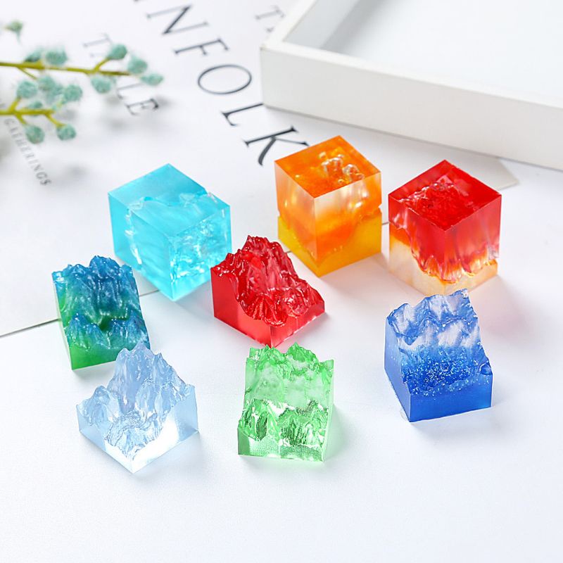 Khuôn Làm Mô Hình Phong Cảnh Núi Tuyết 3D Bằng Nhựa Resin DIY