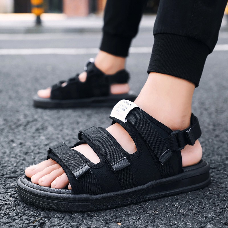 Nam Đi Biển Sandal Chống Thấm Nước Ánh Sáng La Mã Giày kasut selipar Sandal Chống Trơn Trượt Dép Thường Đi Xăng đan Ngoài Trời