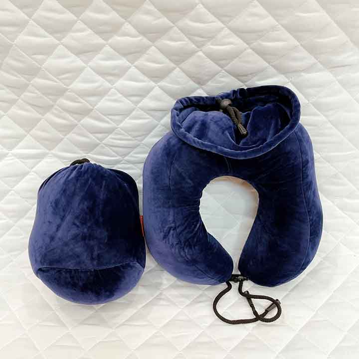 Gối chữ U cao su non cao cấp chính hãng TOPAZ đàn hồi cực tốt có vỏ đựng cho bạn cảm giác êm ái không đau mỏi cổ