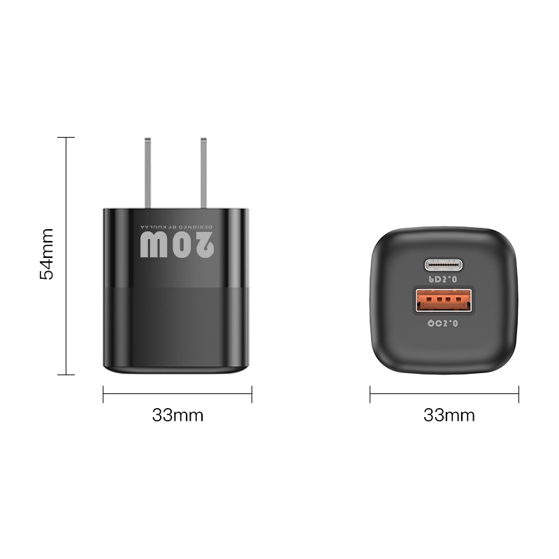 Mô tả Cốc sạc nhanh 
KUULAA 20W QC PD 4.0 3.0 USB type C thích hợp cho Iphone 15plus pro max Xiaomi Huawei - 8